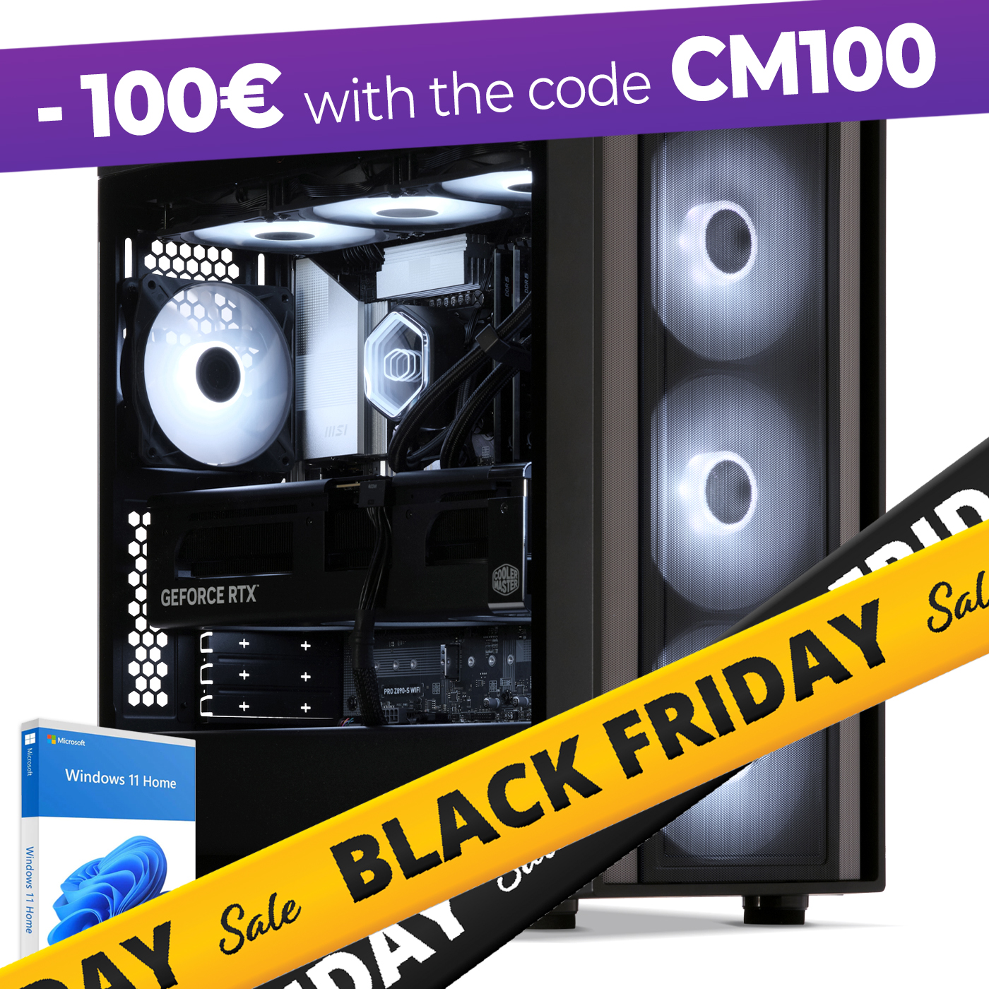 Gaming PC, AMD Ryzen 7 7800X3D, Geforce RTX5080