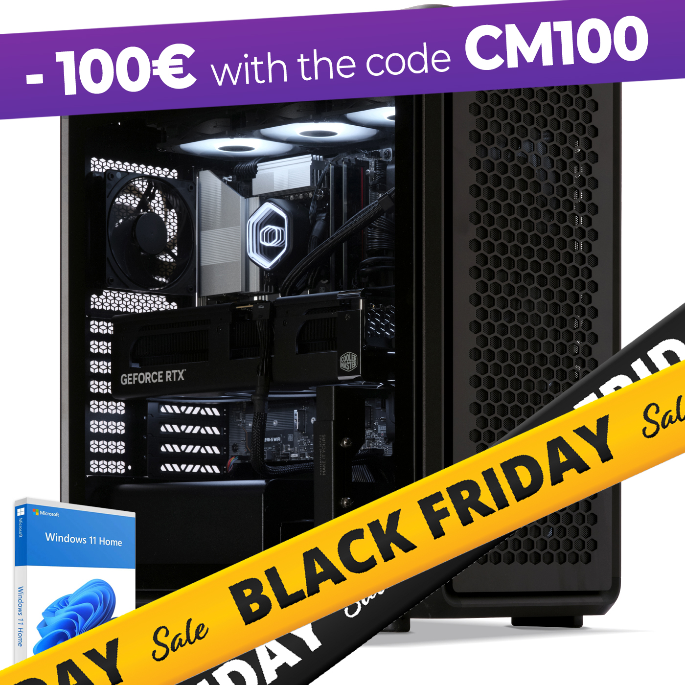 Gaming PC, AMD Ryzen 7 7800X3D, Geforce RTX5080